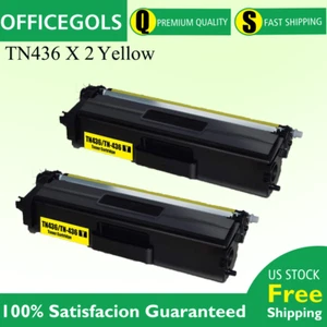 2 × TN436 YELLOW HY Toner for Brother MFC-L8900CDW MFC-L8610CDW L9570CDW - Picture 1 of 3