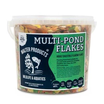 Pond Fish Flakes Premium Food Buckets Goldfish Coldwater Carp Koi Orfe Flake Tub