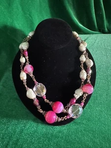 Vintage, ausgefallene Barock Perlenkette, Kristall und Achat - Bild 1 von 14