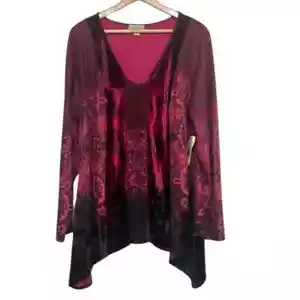 Haut manches longues femme One World taille 2x velours mixte fée fantaisiste - Photo 1 sur 12