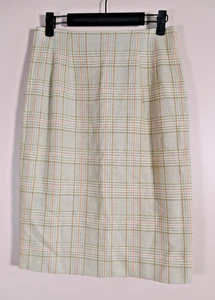 Vintage Ann Taylor Women Plaid Skirt Size 8 Pastel Preppy Soft Academia Feminine - Picture 1 of 10