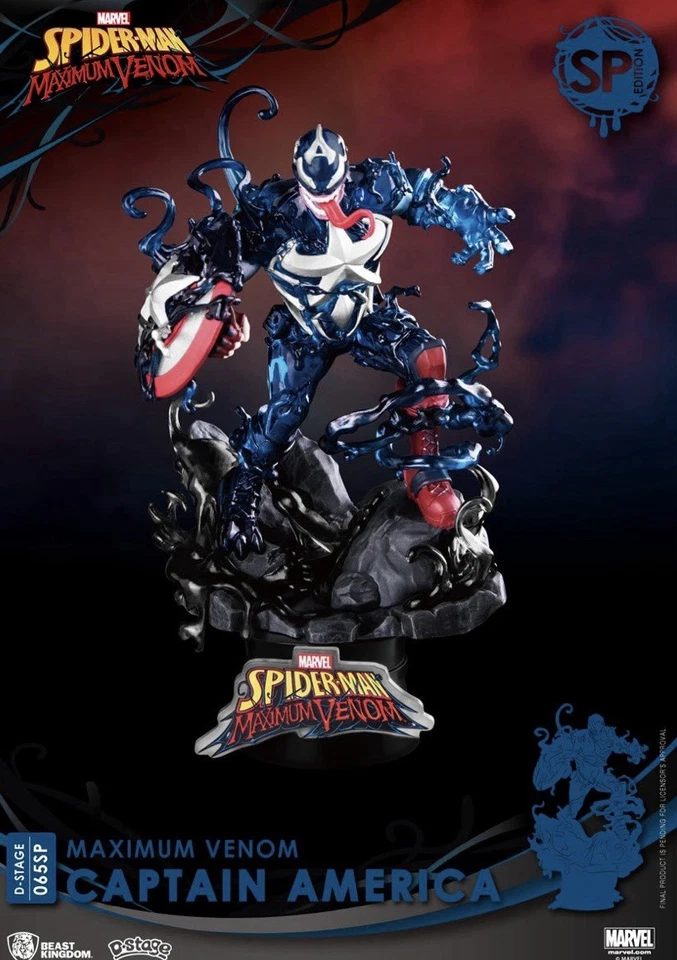 Beast Kingdom D-Stage Maximum Venom Captain America DS-0655P 2021 Exclusive NEW - Image 1 of 4