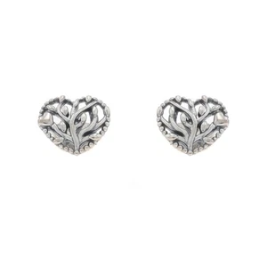 Pandora Flourishing Hearts Stud Earrings Sterling Silver 925 Tree of Love 297085 - Picture 1 of 7