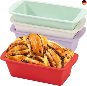 4 Stück Silikon Backformen? Silikon Brotbackform Klein Mini Rechteckig, 20 x - Bild 1 von 6