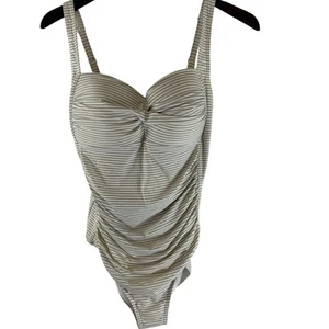 Nip Tuck Badeanzug gestreift Einteiler Schwimmen Multi Fit Cup gerafft Schlankmacher Gr. 10 - Bild 1 von 8