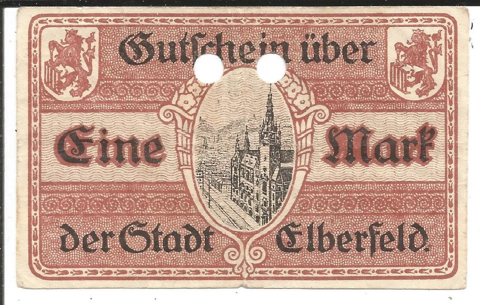 Stadt Elberfeld,1 Mark 1918 - Bild 1 von 1