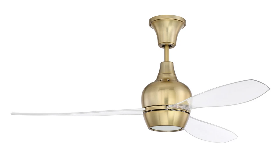 Satin Brass 52"Ceiling Fan from the Bordeaux Collection - Изображение 1 из 1