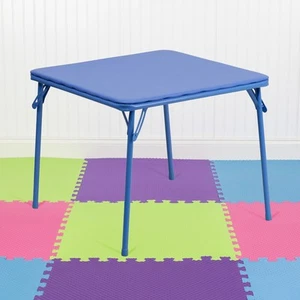 Kids Blue Folding Table Daycare Classroom - Picture 1 of 25