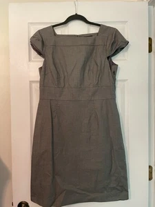 Banana republic dress 14 petite Gray Sheath Office New NWT Stretch - Picture 1 of 13