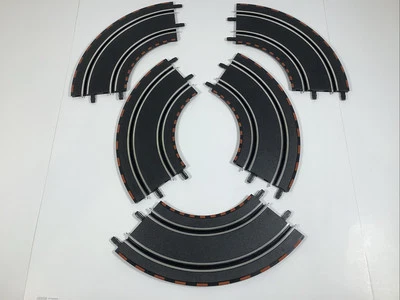 CARRERA GO MARIO KART 1/43 SCALE SLOT CAR CURVED TRACK SECTIONS LOT OF 5 Foto 1 de 4