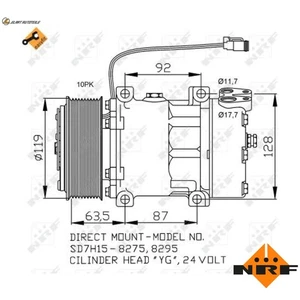 KOMPRESSOR KLIMAANLAGE 32705 FÜR SCANIA P,G,R,T/-/series DC 9.11 8.9L 5cyl 10.6L - Picture 1 of 10