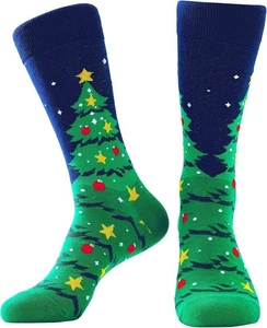 Calcetines de Navidad para hombre Divertidos Vestido Colorido Novedad Cálidos Invierno Regalo Mezcla de Algodón - Imagen 1 de 6