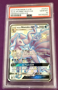 2019 Pokemon Sun & Moon Hidden Fates Alolan Ninetales GX #SV53 Fa PSA 10 - Bild 1 von 2