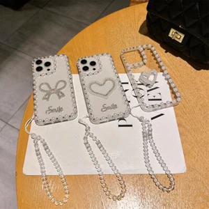 for Motorola Case Bling Glitter Sparkly Women Soft Clear Phone Cover w/ Wristlet - Picture 1 of 31