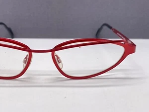 Theo Brille Damen Rot Oval Cat Eye Bearnaise Metall Vollrand - Bild 1 von 12