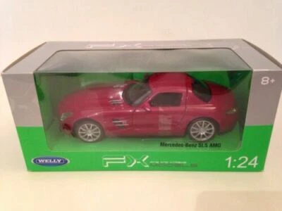 Mercedes Benz SLS AMG Red 1:24 Scale Welly 24025R New - Image 1 of 4