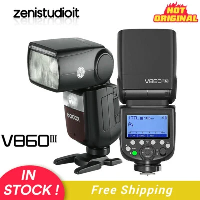 US Godox V860III-N 2.4G TTL HSS 1/8000s Camera Flash Speedlite Light for Nikon - Image 1 of 4