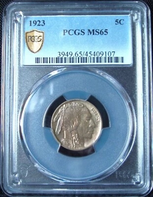 1923 Buffalo Nickel - PCGS MS 65 - Gold Shield - Image 1 of 4