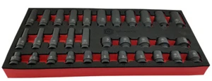 Britool Hallmark MSDPSET32 32 Pce 3/8" Dr. Std & Deep Impact Socket Set 7 - 22mm - Picture 1 of 1