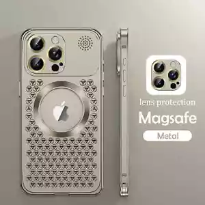 Metal Heat Dissipation Magsafe Case For iPhone 16 15 Pro Max Aromatherapy Cover - Picture 1 of 30