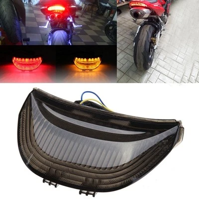 Smoke LED Tail Light Brake Turn Signals For Honda CBR 600RR 2003 2004 2005 2006 - Image 1 of 4