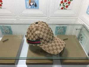 Gvcol GG Unisex Classic Springtime Trend Monogram With Web Canvas Baseball Cap