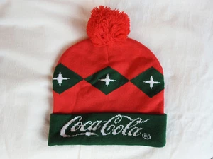 Coca Cola Coke Holiday Beanie Hat Green Red Advertising Greece New - Picture 1 of 6