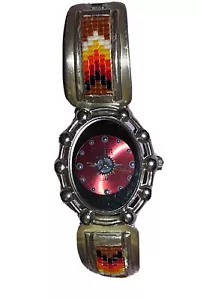 Geneva Sterling Silver Wrist Watch Beaded Wings New Battery - Picture 1 of 7