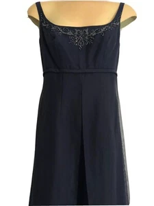 NWT Navy Blue LONG Gown by Mori Lee Beaded Bridesmaid Prom Dress Size 7/8 - Picture 1 of 11