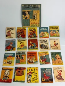 21 Vintage 1940's Children's 3" Paper FAIRYTALE Books * MINI STORY Classics - Imagen 1 de 5