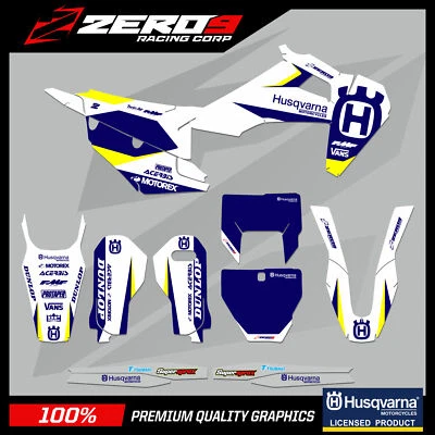 KIT DE GRÁFICOS HUSQVARNA MOTOCROSS CALCOMANÍAS MX: 50 65 85 125 250 450 LEGIÓN WHI AZUL Foto 1 de 4