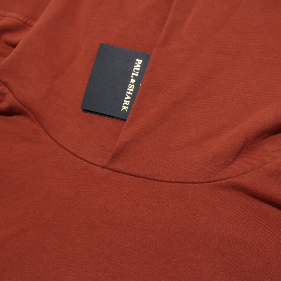 Paul & Shark NWT Pullover Hoodie Sweater Size Medium in Orange Cotton Blend - Image 1 of 4