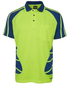 Jb's wear Spider short sleeve Raglan Safety Hi Vis Polo UPF 50+ Chest Pocket - Picture 1 of 21