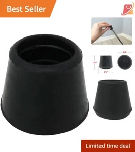 Rubber Chair Leg Caps 3/4” Diameter 24 Pack Protect Floors Reduce Noise Black - Picture 1 of 11