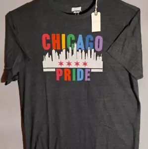Chicago Pride T Shirt New W/Tags Size Men's 2XL XXL LGBTQ Tailgate Apparel - Picture 1 of 8