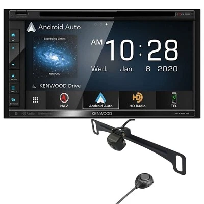 Kenwood DNX697S Navigation DVD Receiver + CMOS320LP License Plate Back-up Camera - Image 1 of 2