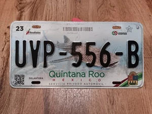 Matrícula de coche de México, Quintana Roo, tiburón pez, caducada - Imagen 1 de 3