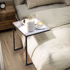 Breiter Qualität Steinplatte C-förmiger Beistellstuhl Beistelltisch Laptop Snack Ständer USA - Bild 1 von 13