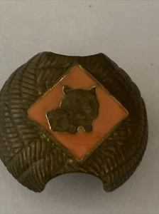 Vintage Boy Scouts Orange Tiger & Cub Neckerchief Slide Clip - Picture 1 of 5