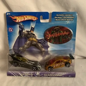 HOT WHEELS DC COMICS BATMAN VS THE SCARECROW 2 PACK BATMOBILE zamac - Picture 1 of 4