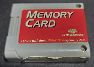 Paquete de controlador de tarjeta de memoria marca Performance Nintendo 64 N64 P-302E G/VG cn - Imagen 1 de 2