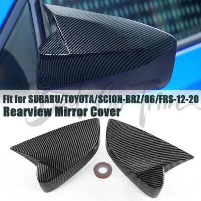 Conjuntos de tapa de espejo retrovisor lateral para Subaru BRZ 2012-20 Scion FR-S 2013-16 Foto 1 de 4