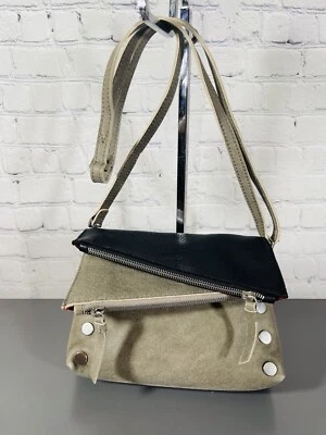 Hammitt Leather Crossbody multi-way Dillon Small Black and Pewter Leather NWT - Image 1 of 4