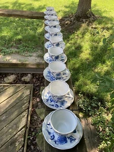 Blue Danube Japan Cups And Saucers- 10 Sets - Picture 1 of 4