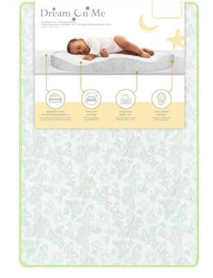 Dream on Me, 2 em 1 espuma respirável dois lados 3" mini colchão berço portátil - Imagem 1 de 4