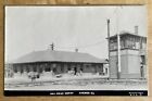 H.H. Bregstone RPPC Railroad Train Station Depot At Chenoa, Illinois