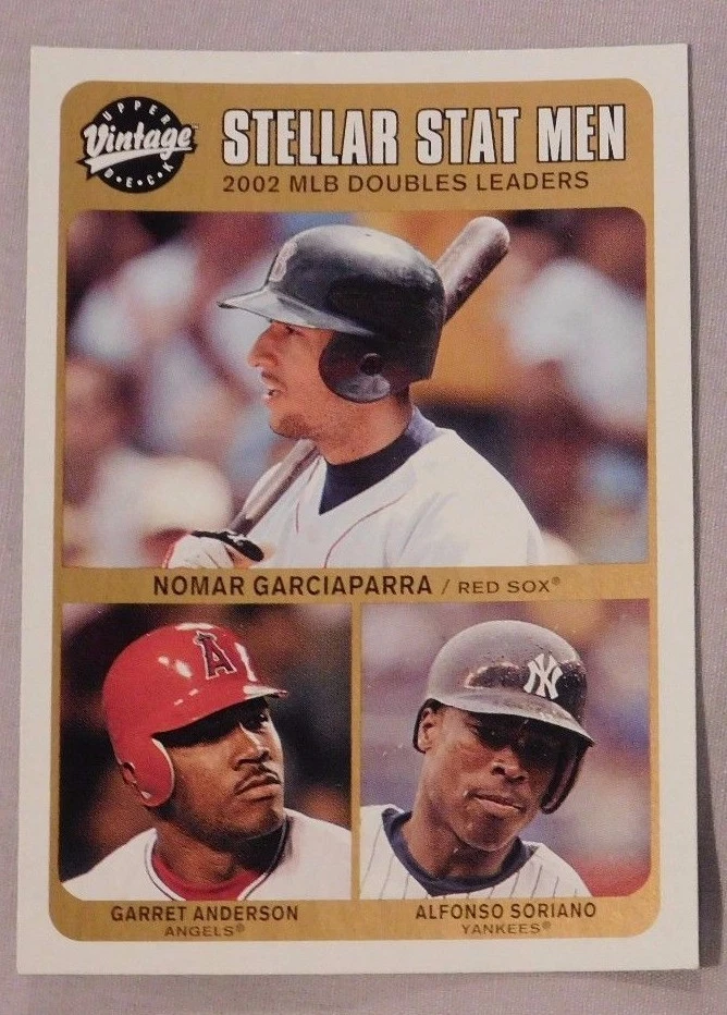 2003 Upper Deck Vintage Stellar Stat Man Doubles Nomar Garciaparra Soriano - Image 1 of 1