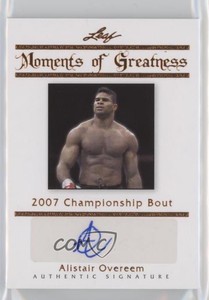 2011 Leaf Legends of Sport Moments Greatness Bronze /20 Alistair Overeem Auto
