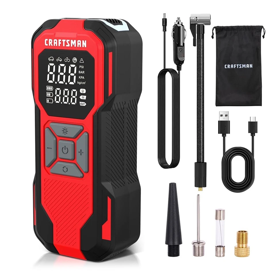CRAFTSMAN Portable AIR Inflator & Power Source Rechargeable 12v CMXPTXA1201