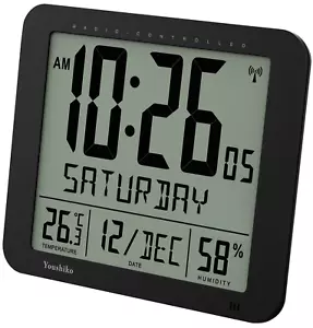 Jumbo große funkgesteuerte Wanduhr (UK-Version), große 3,27 Zoll Zeit - Bild 1 von 13